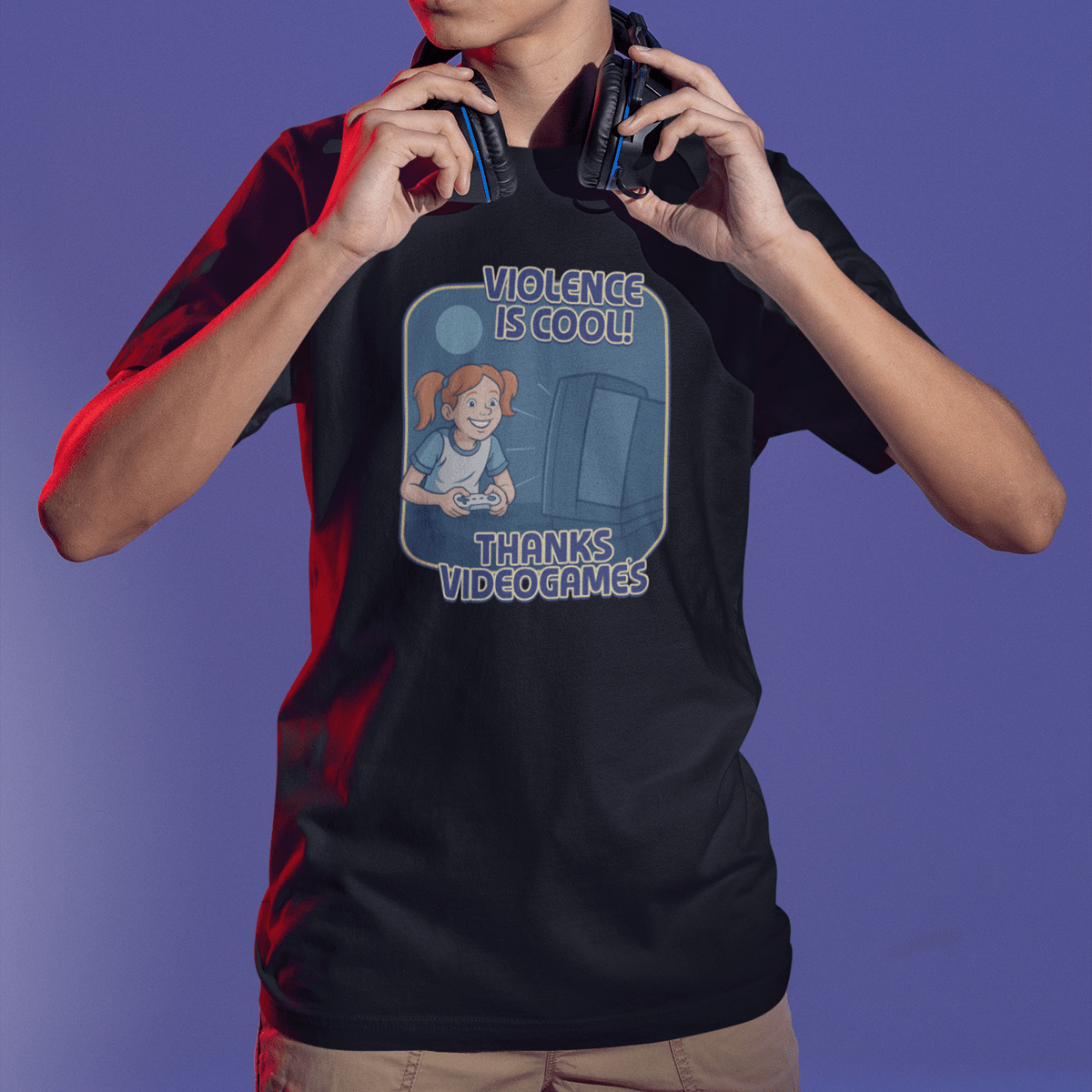 Camiseta Violence is Cool Thanks Videogame - Nerd Xpress